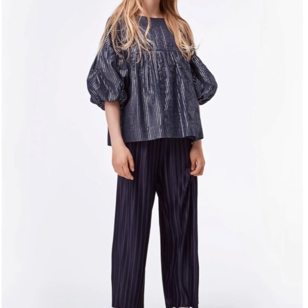 Molo Navy Wide Leg Pants Euro 122